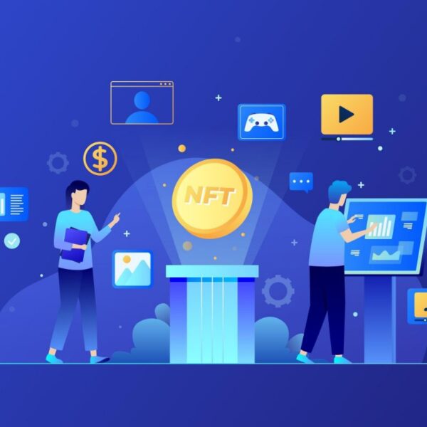 Illustration of NFT wallet utilizing Blockchain like ETH