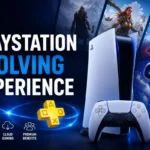 Sony PlayStation console with exclusive games, cloud gaming features, and premium subscription benefits representing the evolving PlayStation experience in 2026.