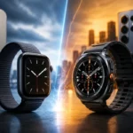 iPhone vs Samsung smartwatch rivalry featuring Galaxy Watch 9 and Galaxy Watch Ultra2 compared with Apple Watch