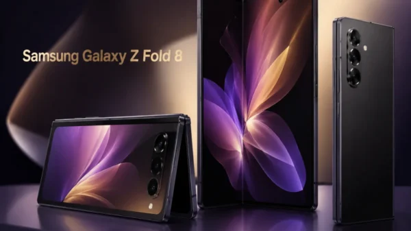 Samsung Galaxy Z Fold 8 featuring the rumored wider foldable design shown from multiple angles ahead of its expected July launch.
