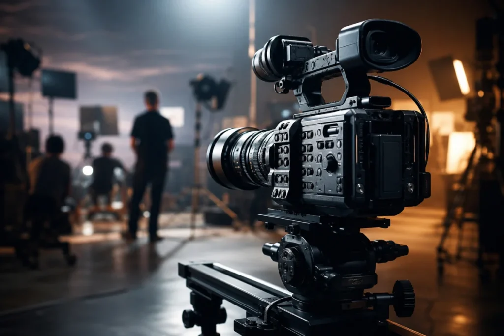 Sony Fx5 Cinema Camera in a professional cinematic studio production setup