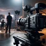 Sony Fx5 Cinema Camera in a professional cinematic studio production setup