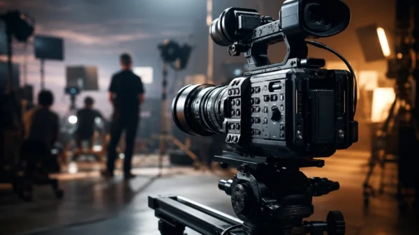 Sony Fx5 Cinema Camera in a professional cinematic studio production setup