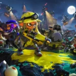 Featured image of splatoon raiders showing the mechanic battling Salmonid enemies with Deep Cut companions during a cinematic single-player raid on Nintendo Switch 2.